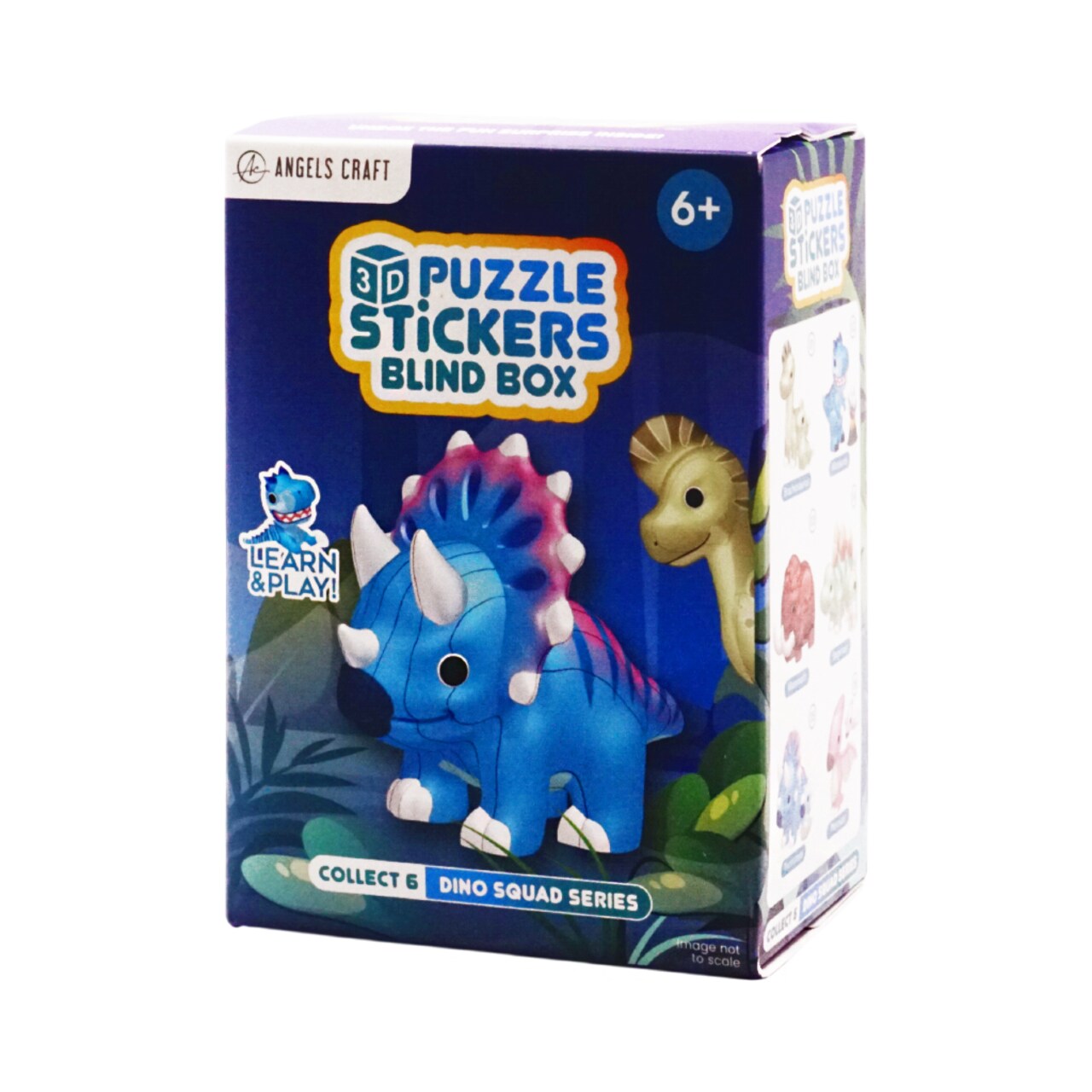 Angels Craft 3D Puzzle Stickers Blind Box – Collectible 3D Sticker Puzzles | Jungle, Dino, Legends, Street & Fin-tastic Squads | 6 Designs per Series | Ages 6+